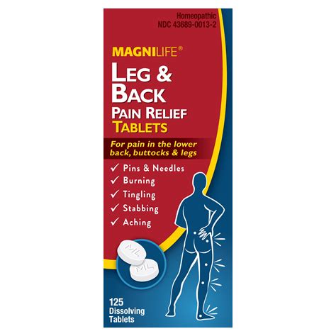 MagniLife Leg & Back Pain Relief Tablets .